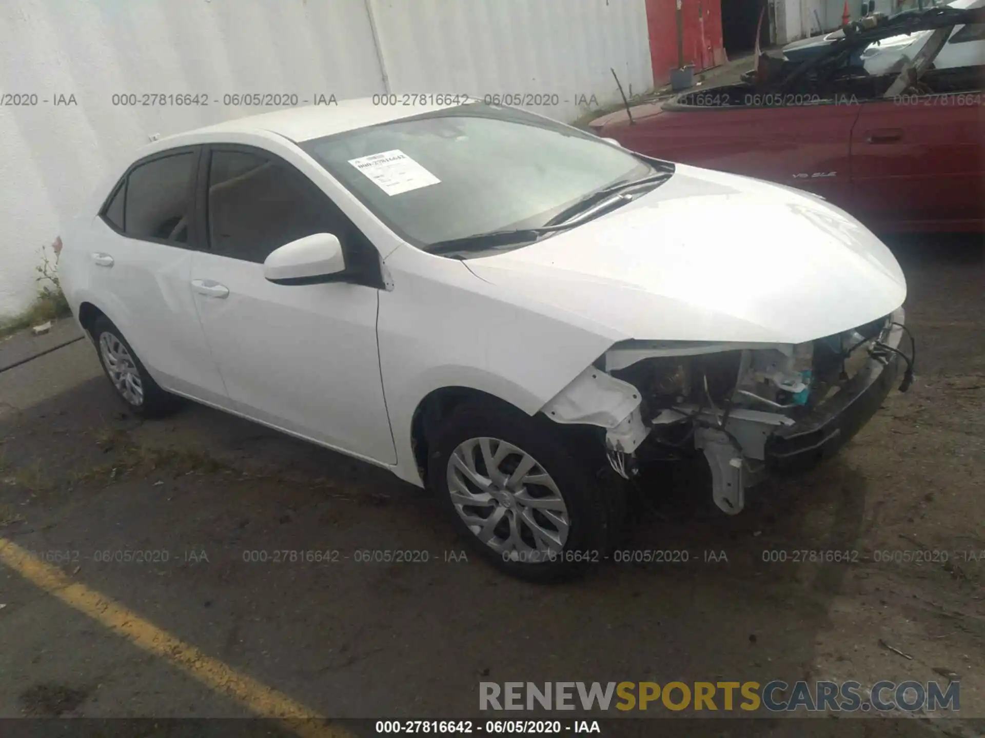 1 Photograph of a damaged car 5YFBURHE0KP890123 TOYOTA COROLLA 2019