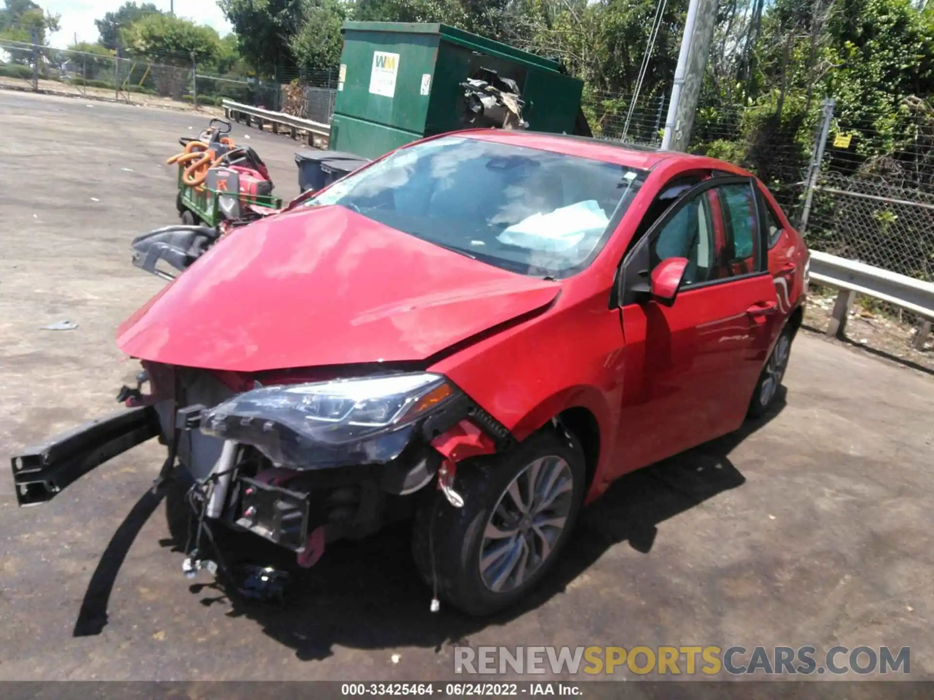 2 Photograph of a damaged car 5YFBURHE0KP890431 TOYOTA COROLLA 2019