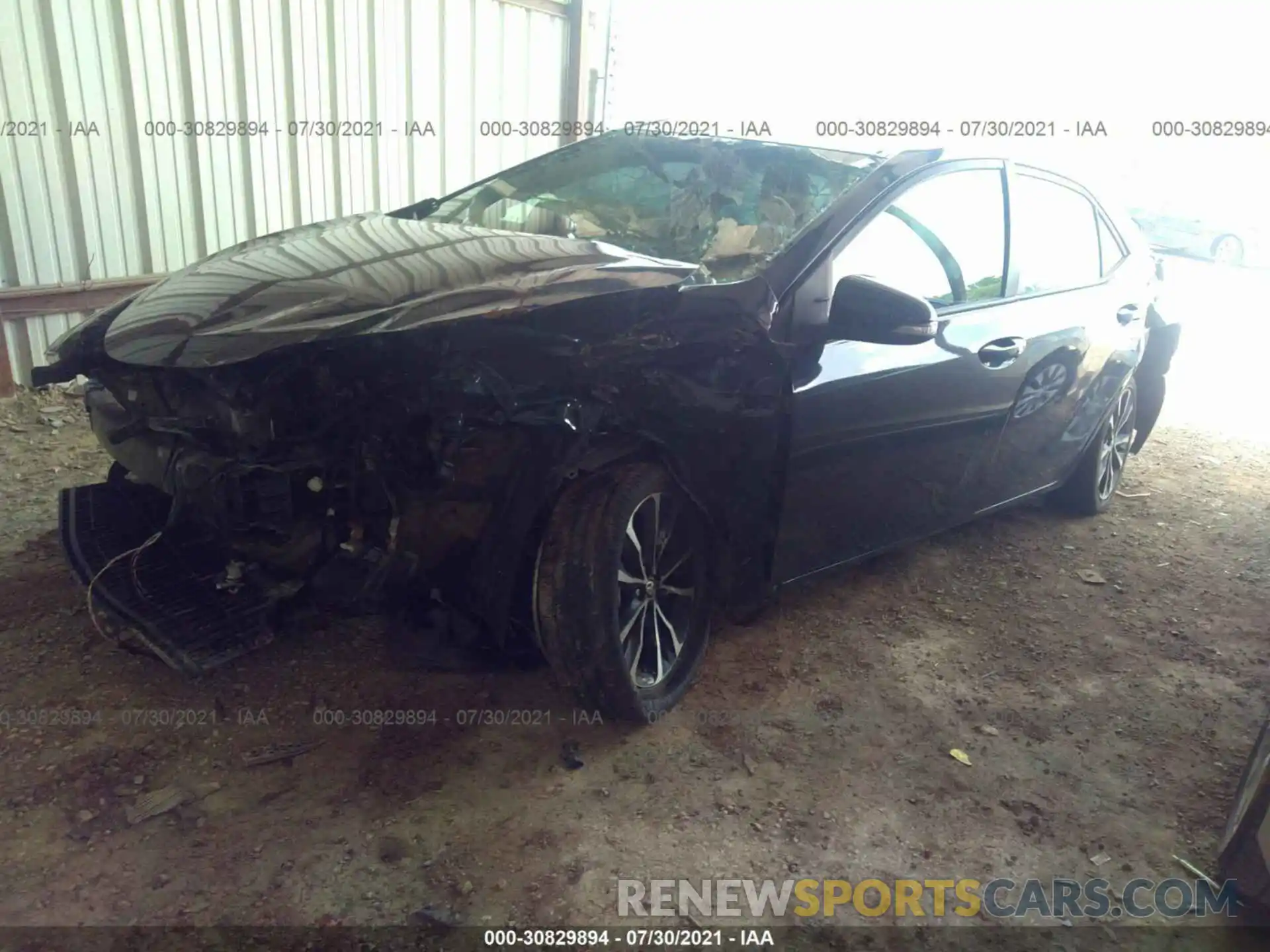 2 Photograph of a damaged car 5YFBURHE0KP891773 TOYOTA COROLLA 2019