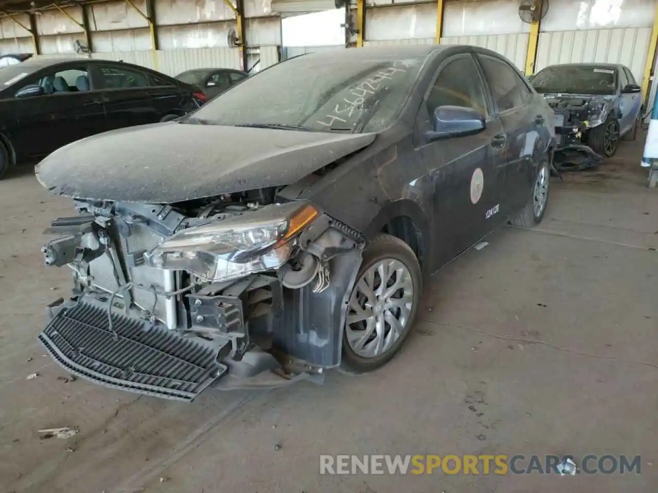 2 Photograph of a damaged car 5YFBURHE0KP892146 TOYOTA COROLLA 2019