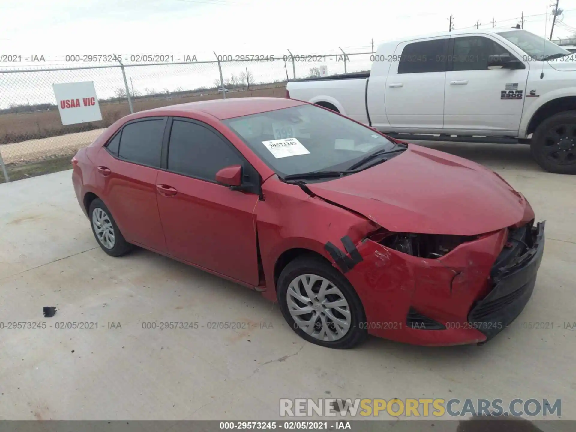 1 Photograph of a damaged car 5YFBURHE0KP893037 TOYOTA COROLLA 2019