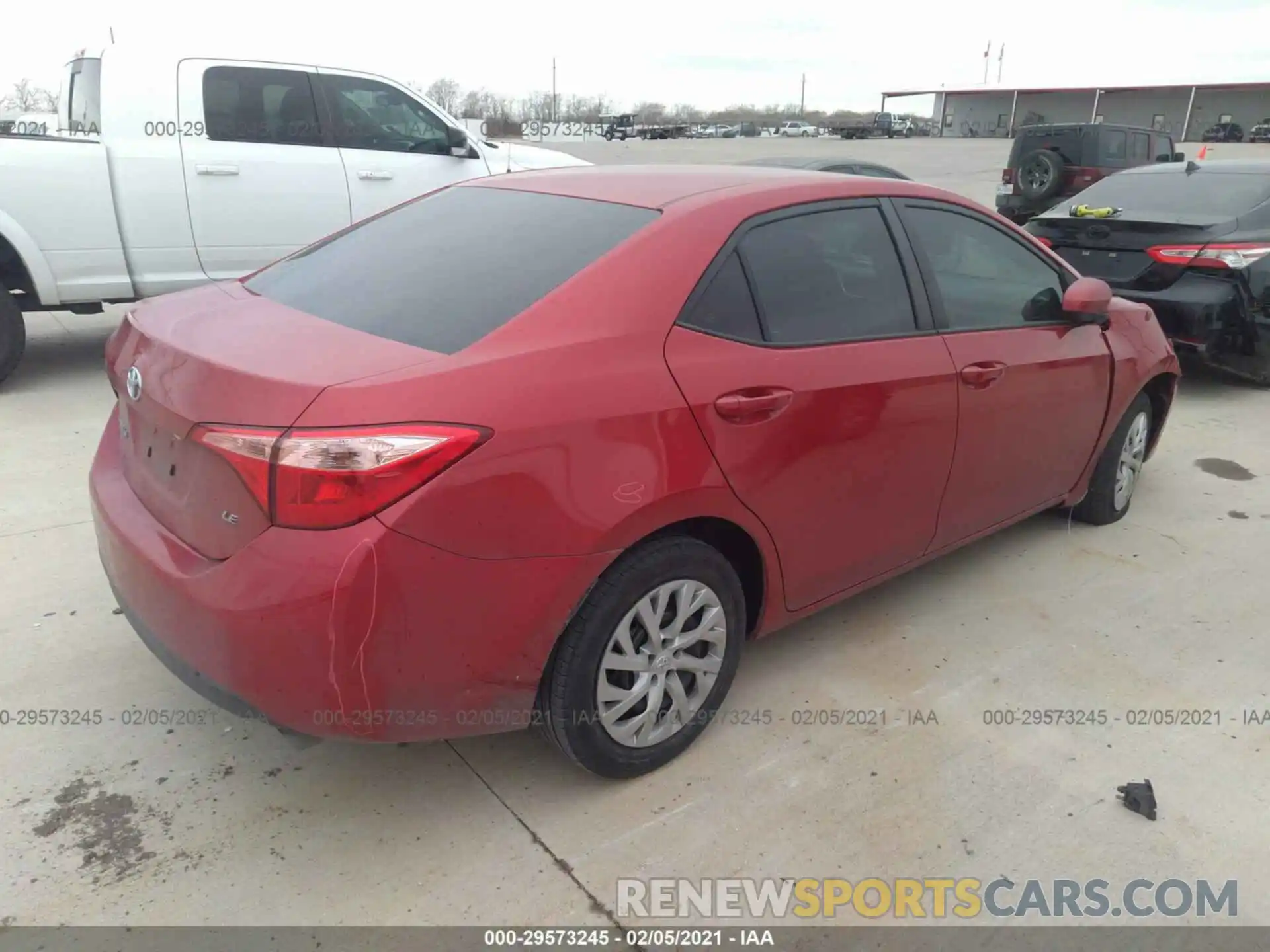 4 Photograph of a damaged car 5YFBURHE0KP893037 TOYOTA COROLLA 2019