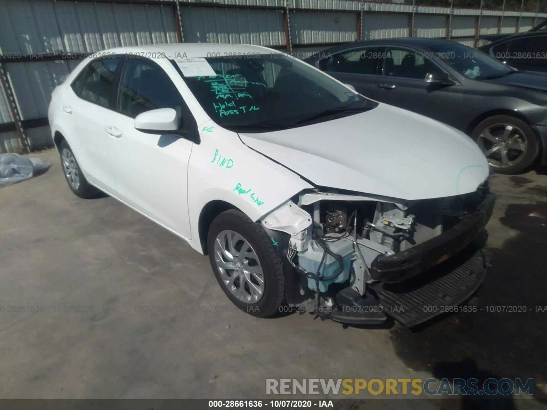 1 Photograph of a damaged car 5YFBURHE0KP893152 TOYOTA COROLLA 2019