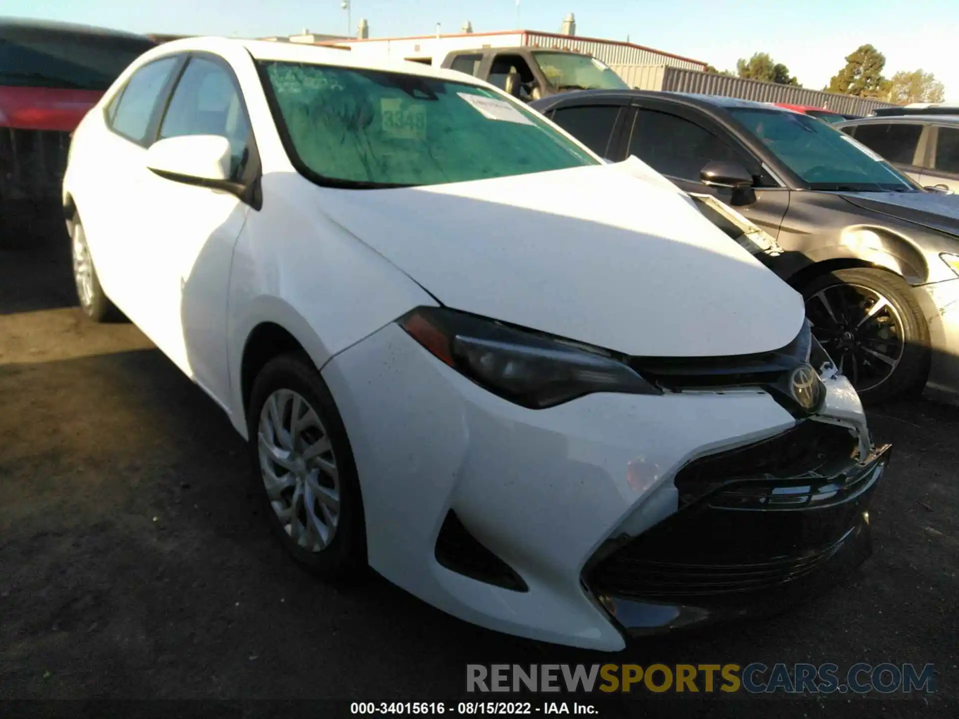 1 Photograph of a damaged car 5YFBURHE0KP893877 TOYOTA COROLLA 2019