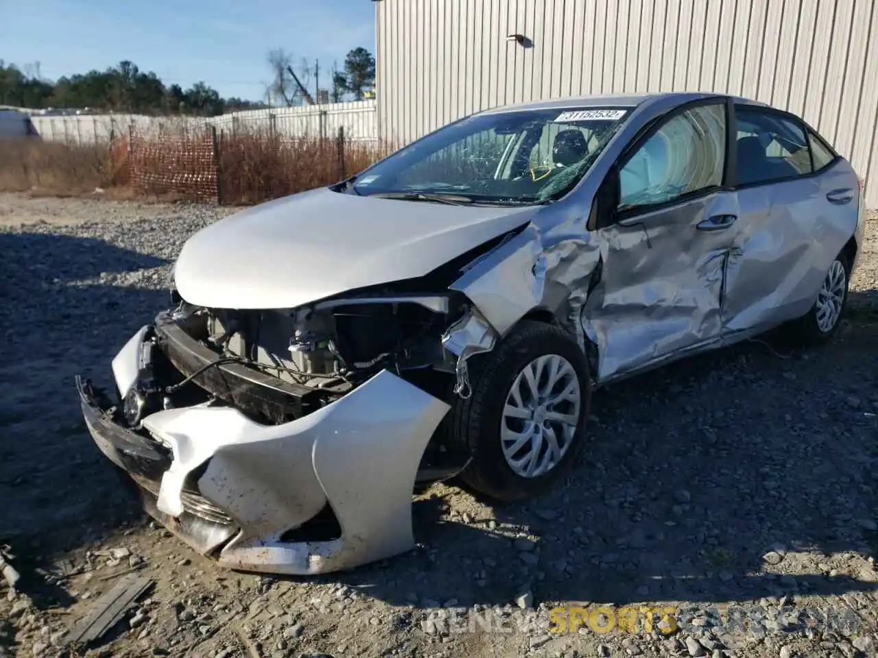 2 Photograph of a damaged car 5YFBURHE0KP894074 TOYOTA COROLLA 2019