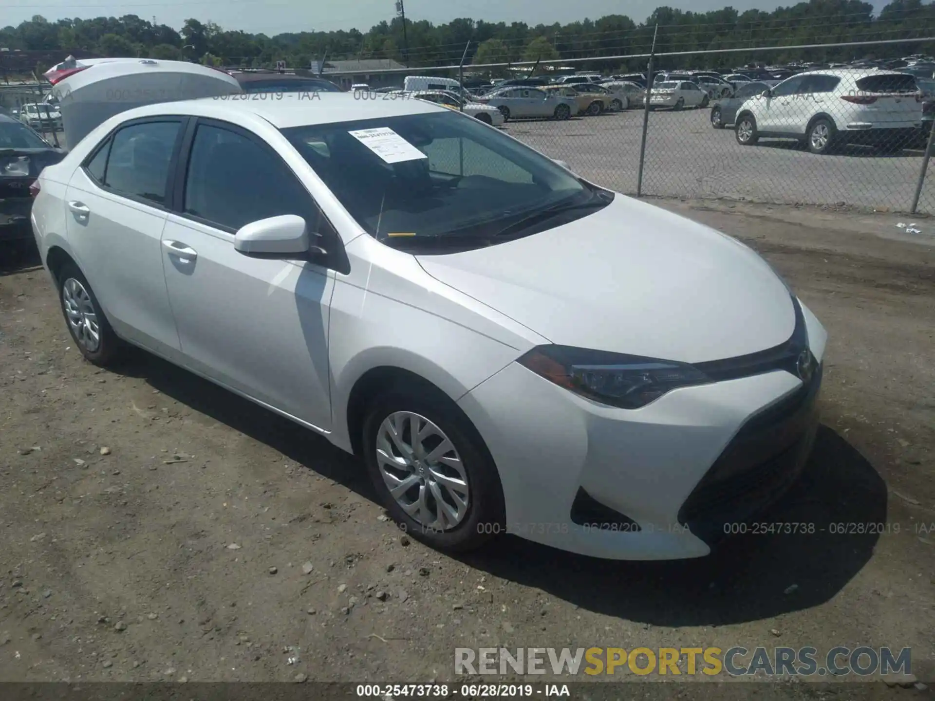 1 Photograph of a damaged car 5YFBURHE0KP894401 TOYOTA COROLLA 2019