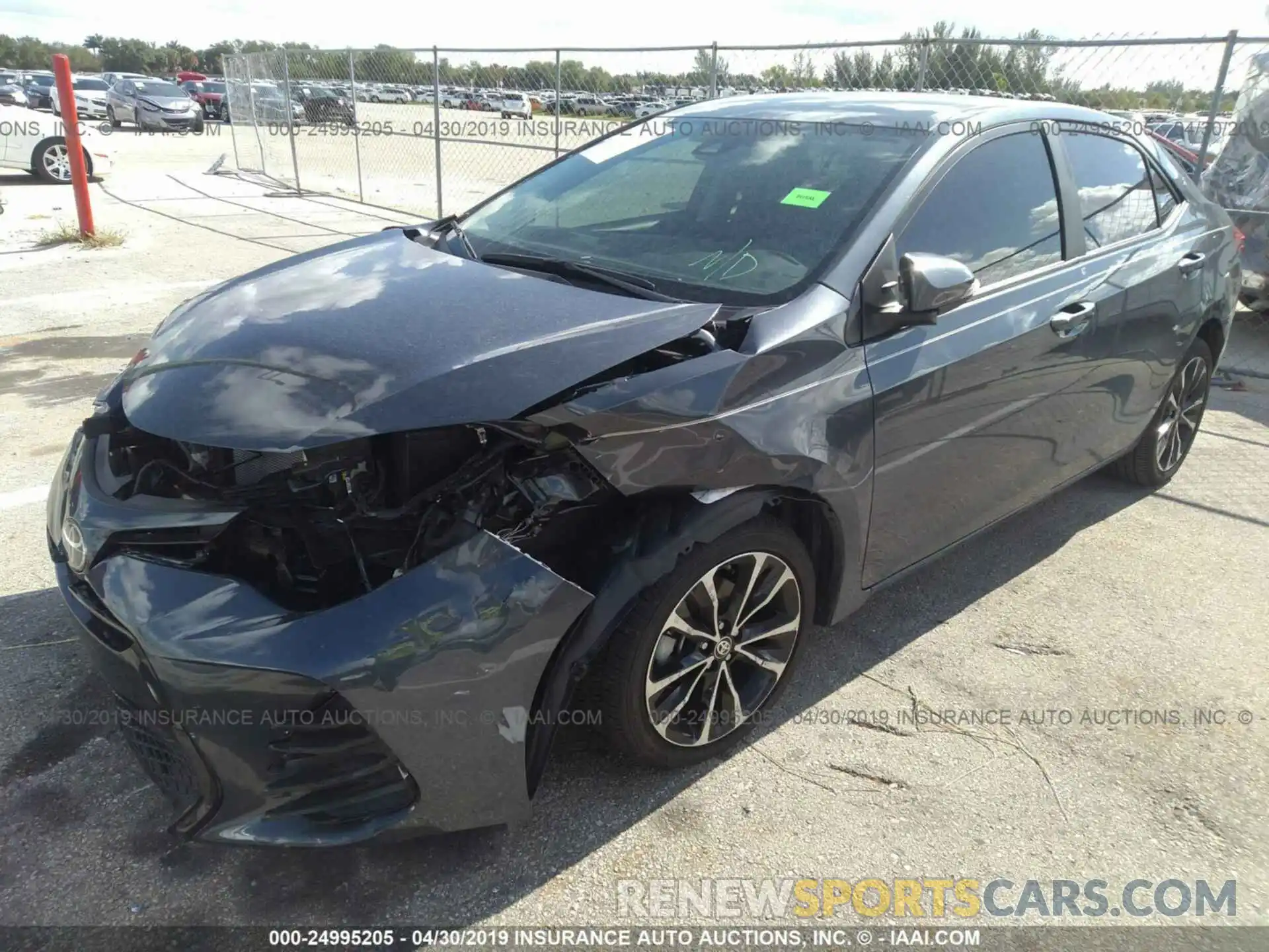 2 Photograph of a damaged car 5YFBURHE0KP894513 TOYOTA COROLLA 2019