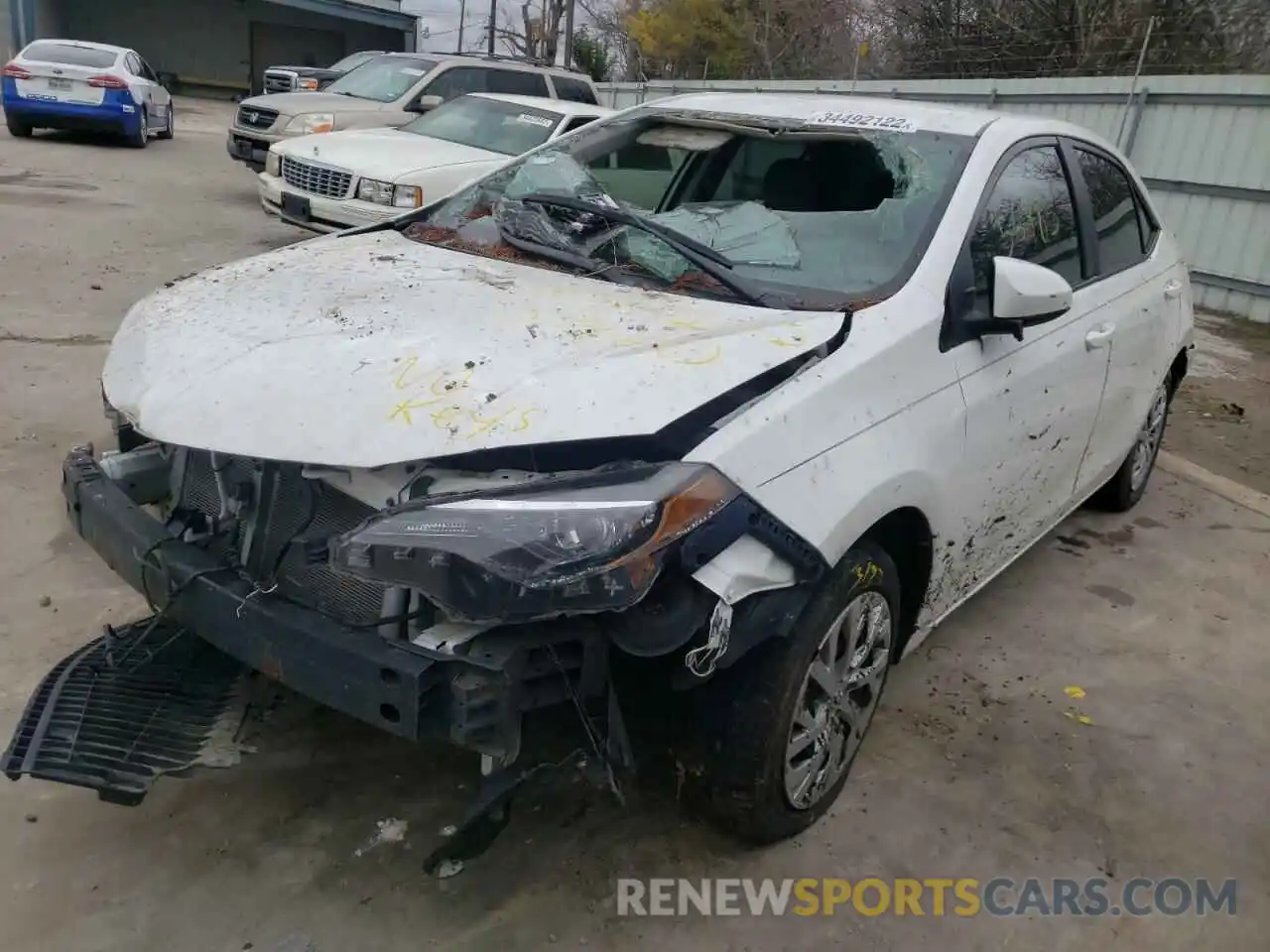 2 Photograph of a damaged car 5YFBURHE0KP894690 TOYOTA COROLLA 2019