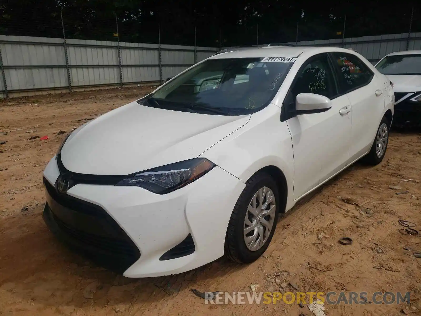 2 Photograph of a damaged car 5YFBURHE0KP895709 TOYOTA COROLLA 2019