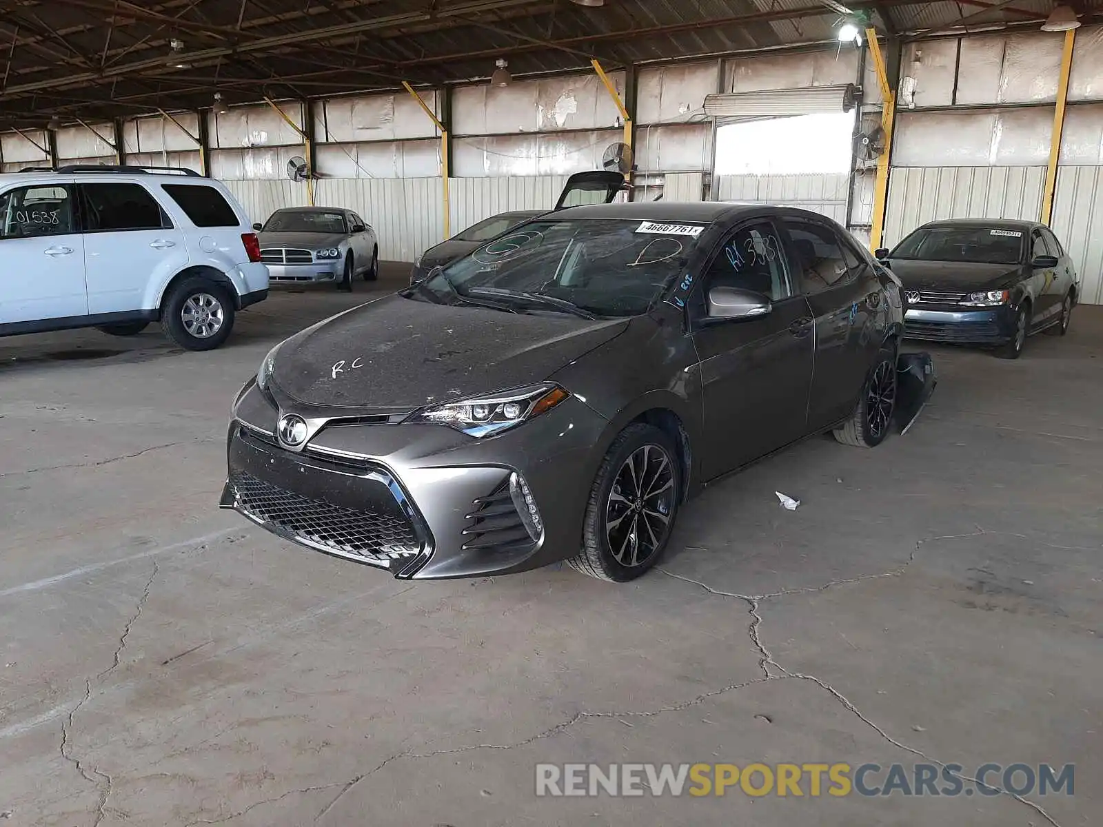 2 Photograph of a damaged car 5YFBURHE0KP896567 TOYOTA COROLLA 2019