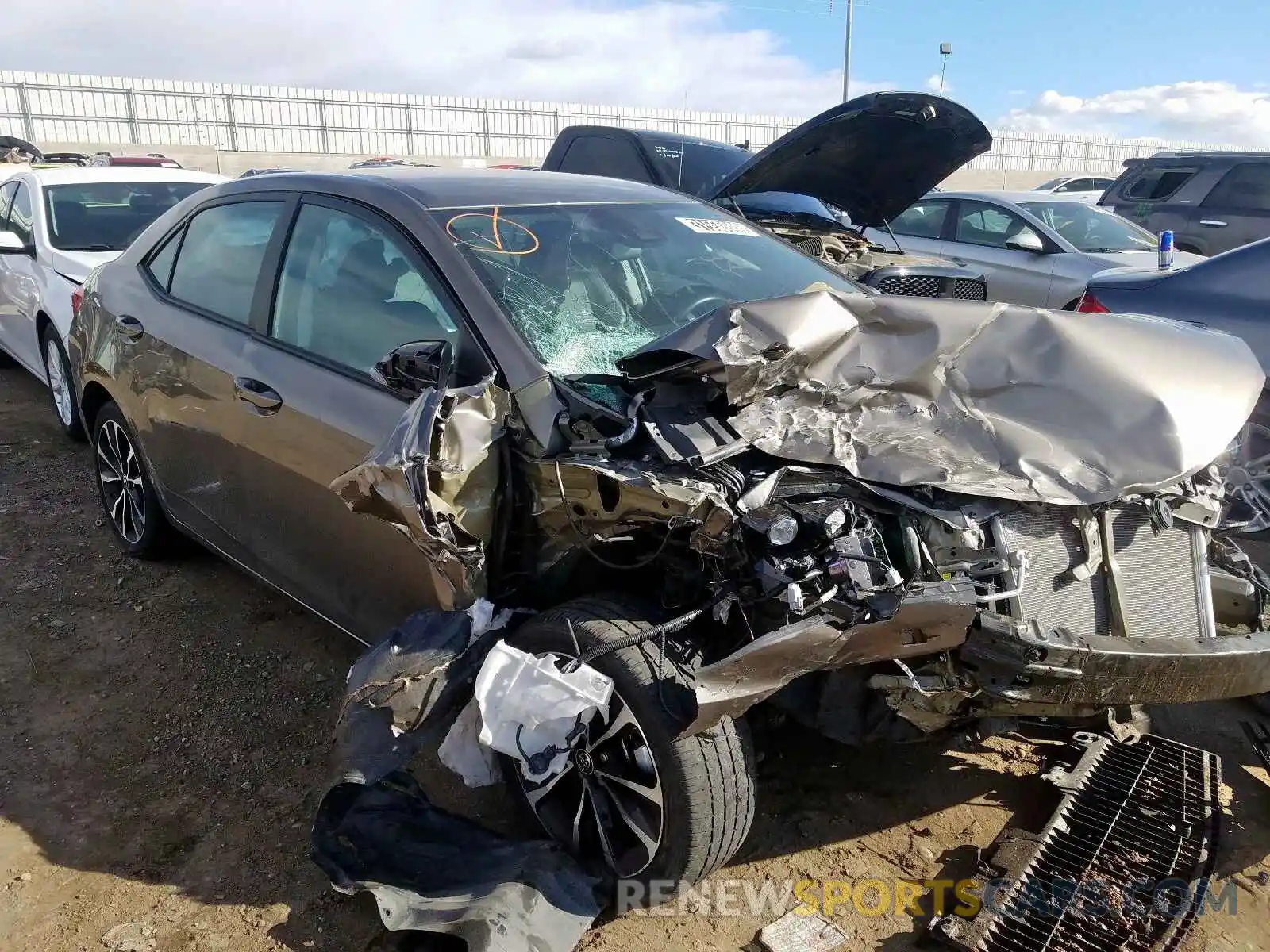 1 Photograph of a damaged car 5YFBURHE0KP897167 TOYOTA COROLLA 2019