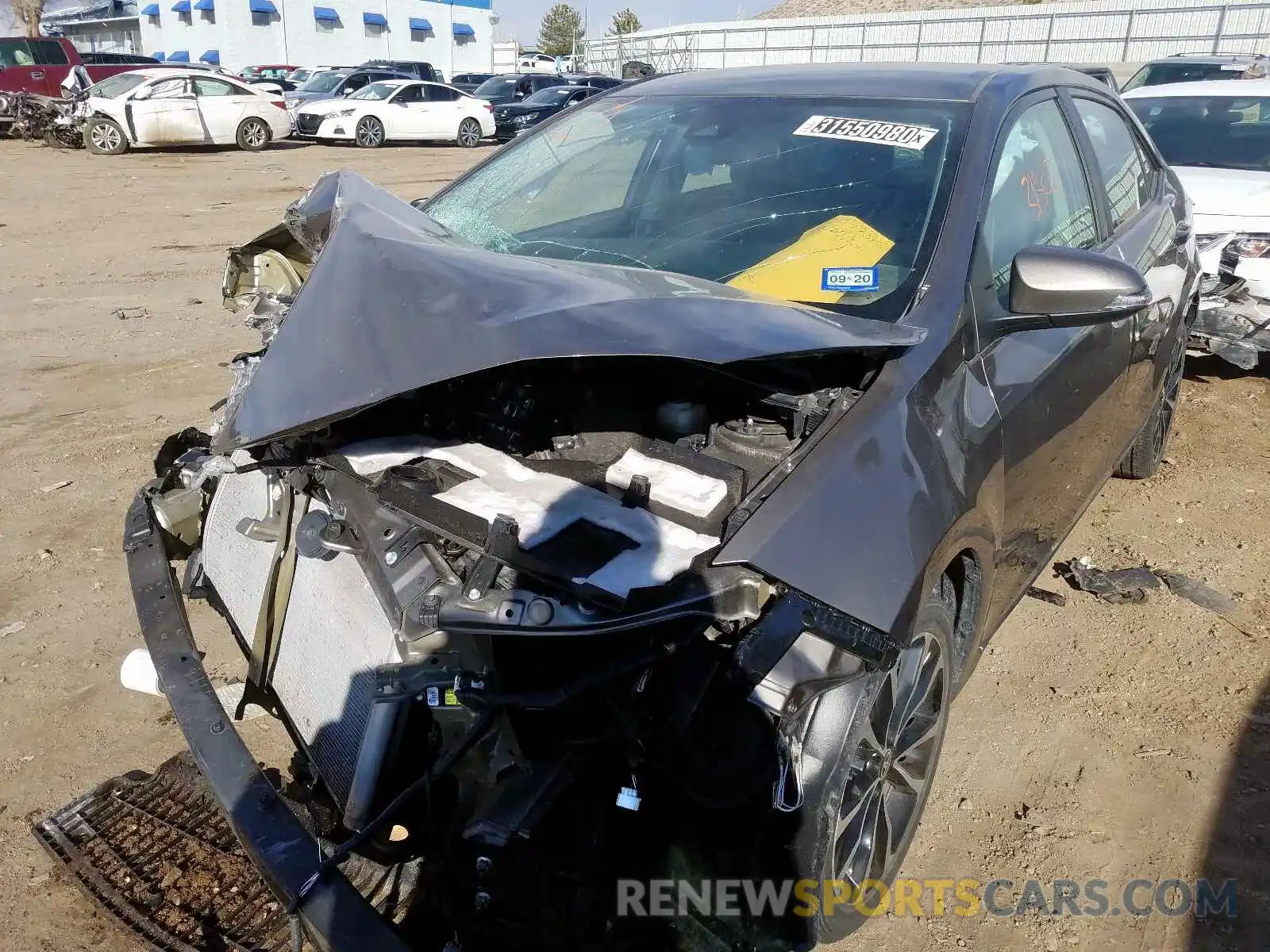 2 Photograph of a damaged car 5YFBURHE0KP897167 TOYOTA COROLLA 2019