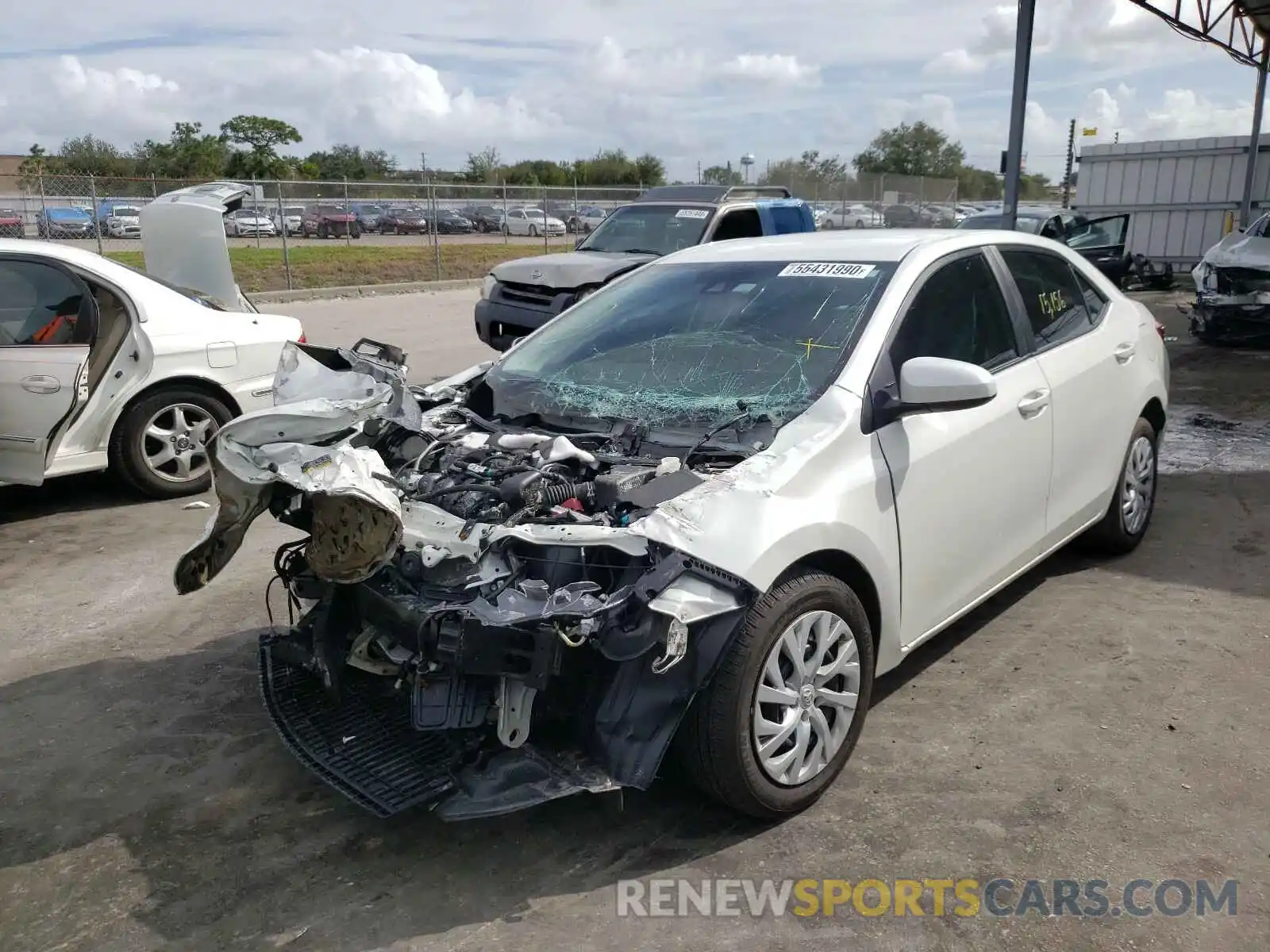 2 Photograph of a damaged car 5YFBURHE0KP897881 TOYOTA COROLLA 2019