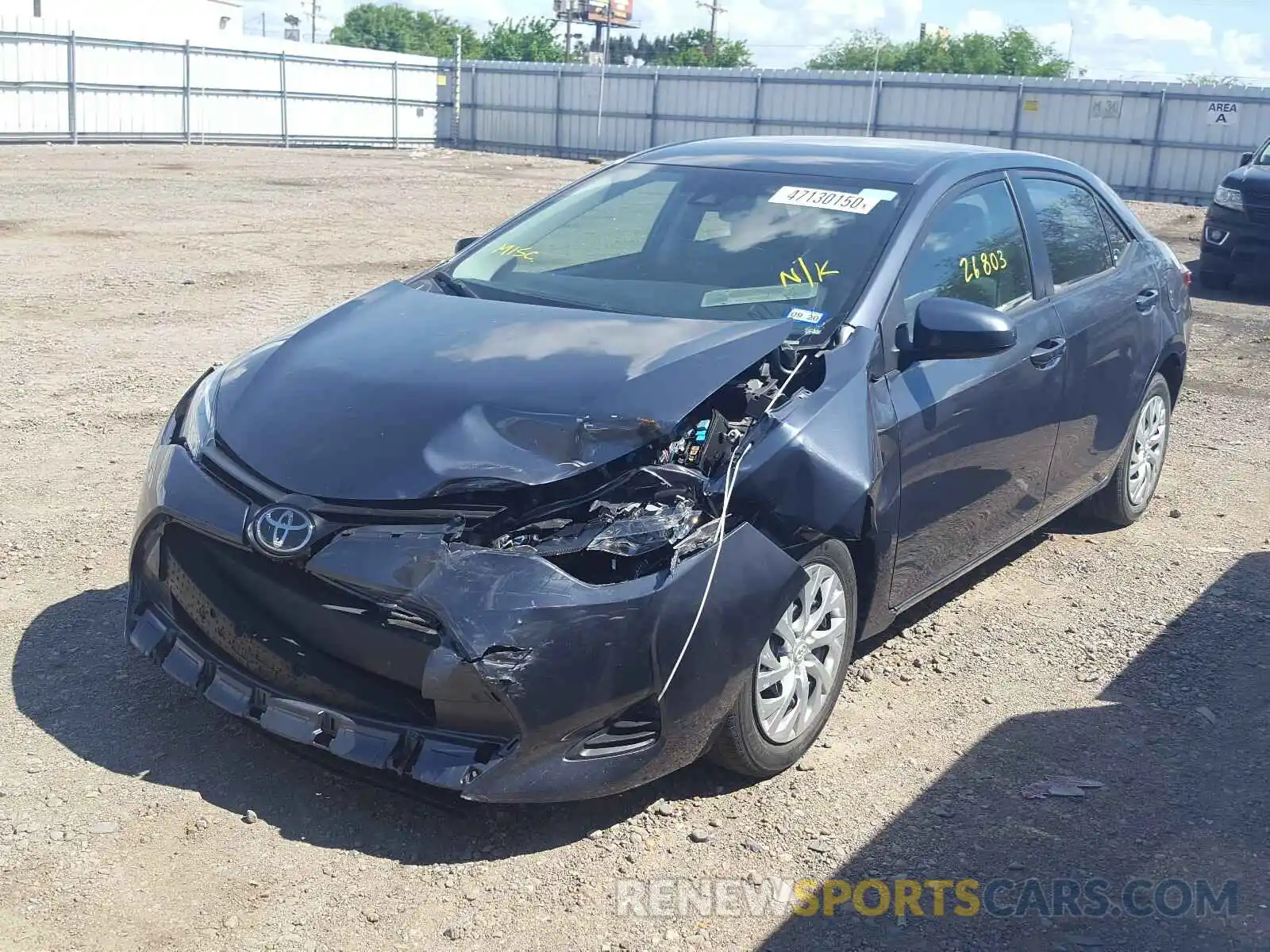 2 Photograph of a damaged car 5YFBURHE0KP897914 TOYOTA COROLLA 2019