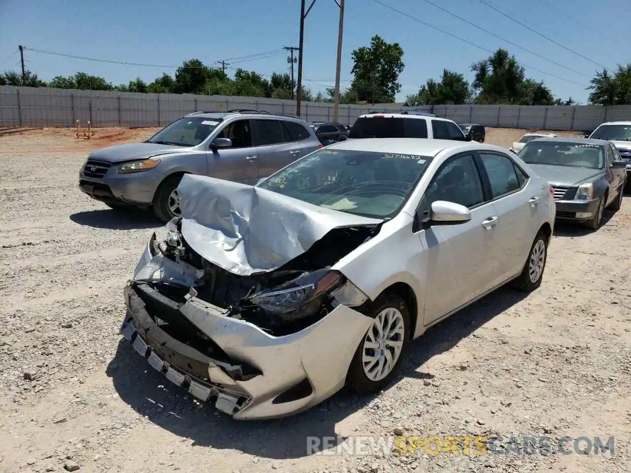 2 Photograph of a damaged car 5YFBURHE0KP899694 TOYOTA COROLLA 2019