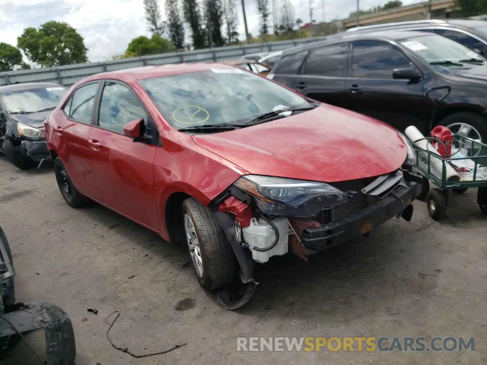 1 Photograph of a damaged car 5YFBURHE0KP899789 TOYOTA COROLLA 2019