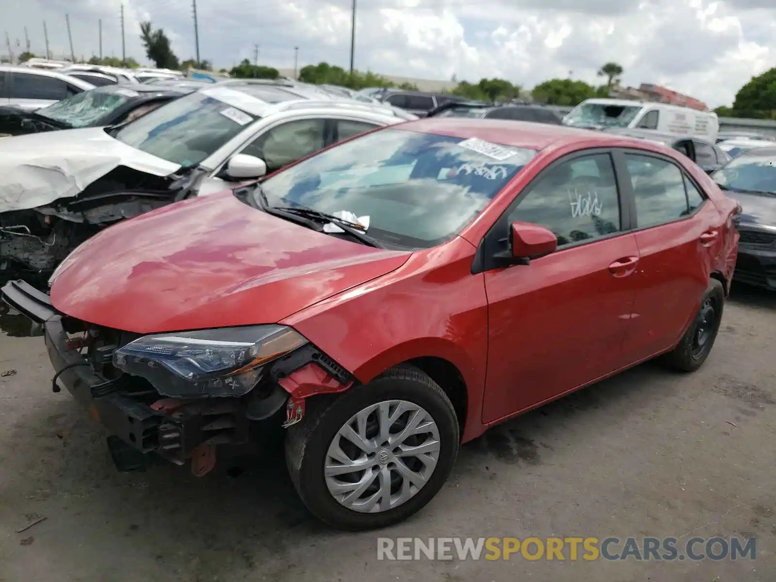 2 Photograph of a damaged car 5YFBURHE0KP899789 TOYOTA COROLLA 2019