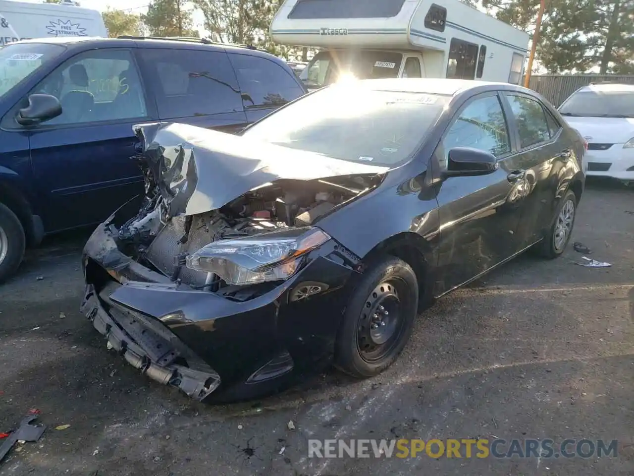 2 Photograph of a damaged car 5YFBURHE0KP899887 TOYOTA COROLLA 2019