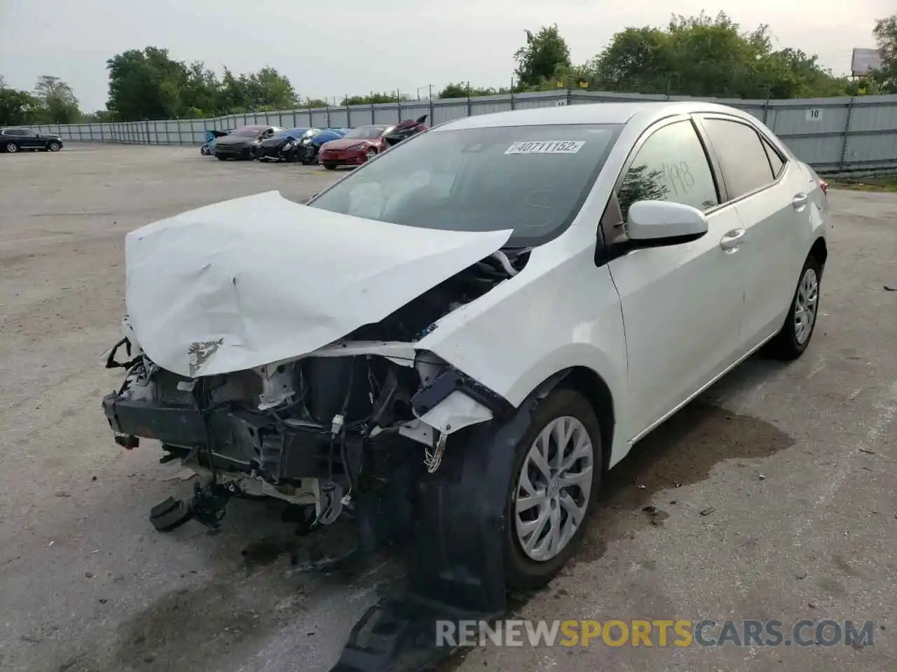 2 Photograph of a damaged car 5YFBURHE0KP900505 TOYOTA COROLLA 2019