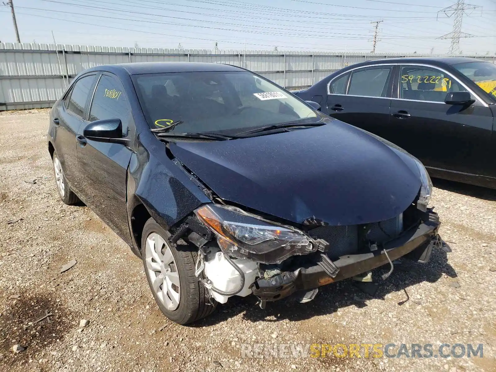 1 Photograph of a damaged car 5YFBURHE0KP901184 TOYOTA COROLLA 2019