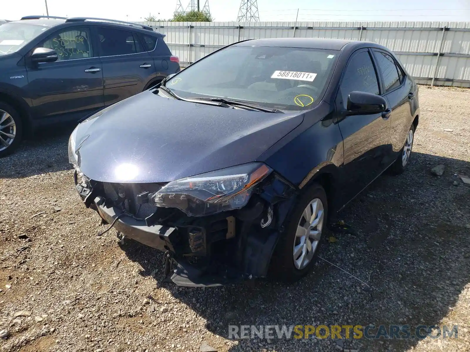 2 Photograph of a damaged car 5YFBURHE0KP901184 TOYOTA COROLLA 2019