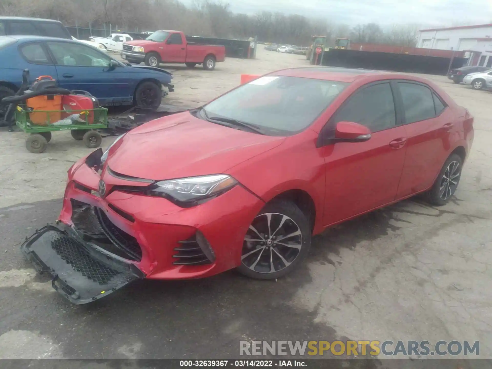 2 Photograph of a damaged car 5YFBURHE0KP902562 TOYOTA COROLLA 2019