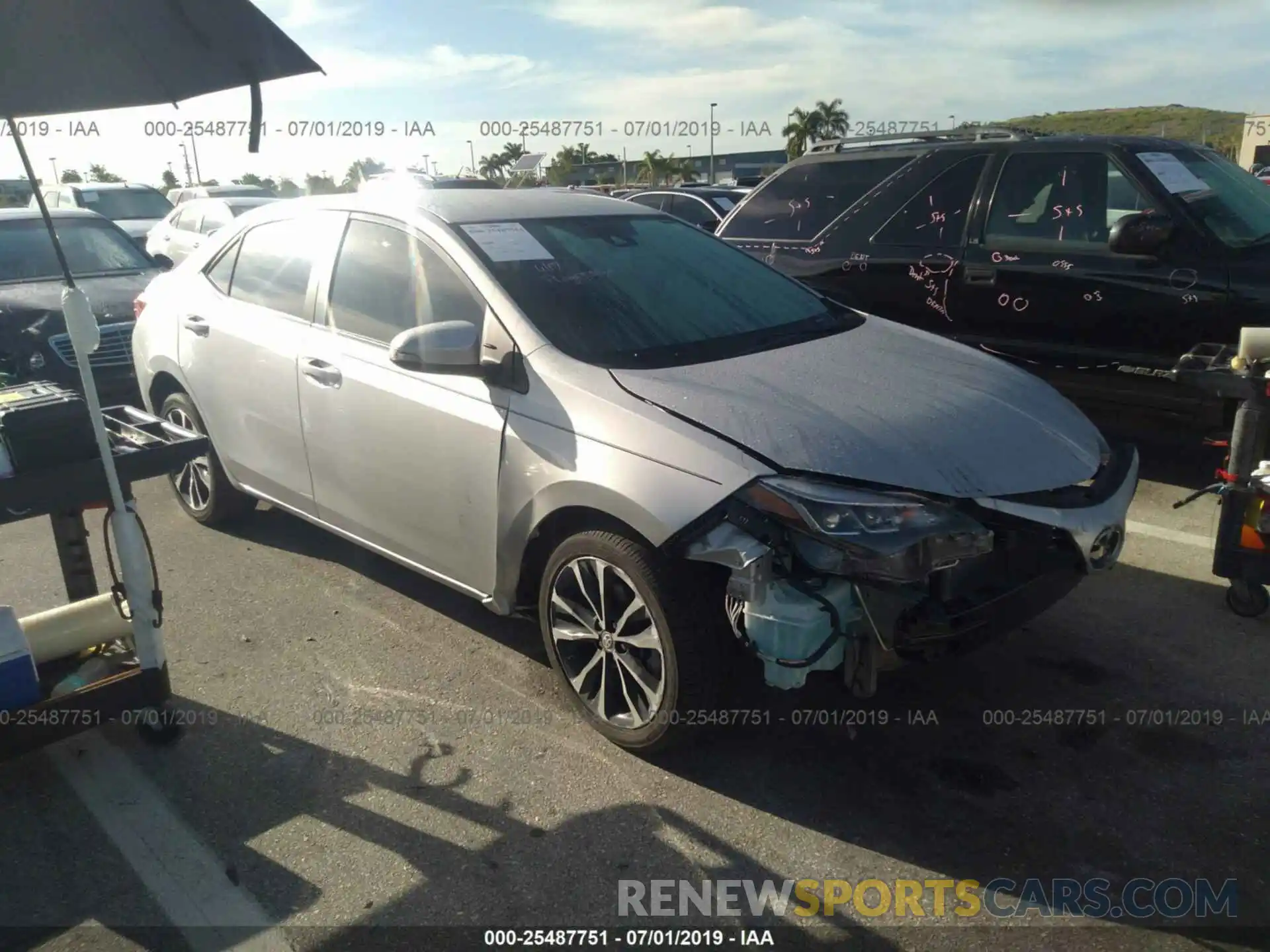 1 Photograph of a damaged car 5YFBURHE0KP902917 TOYOTA COROLLA 2019