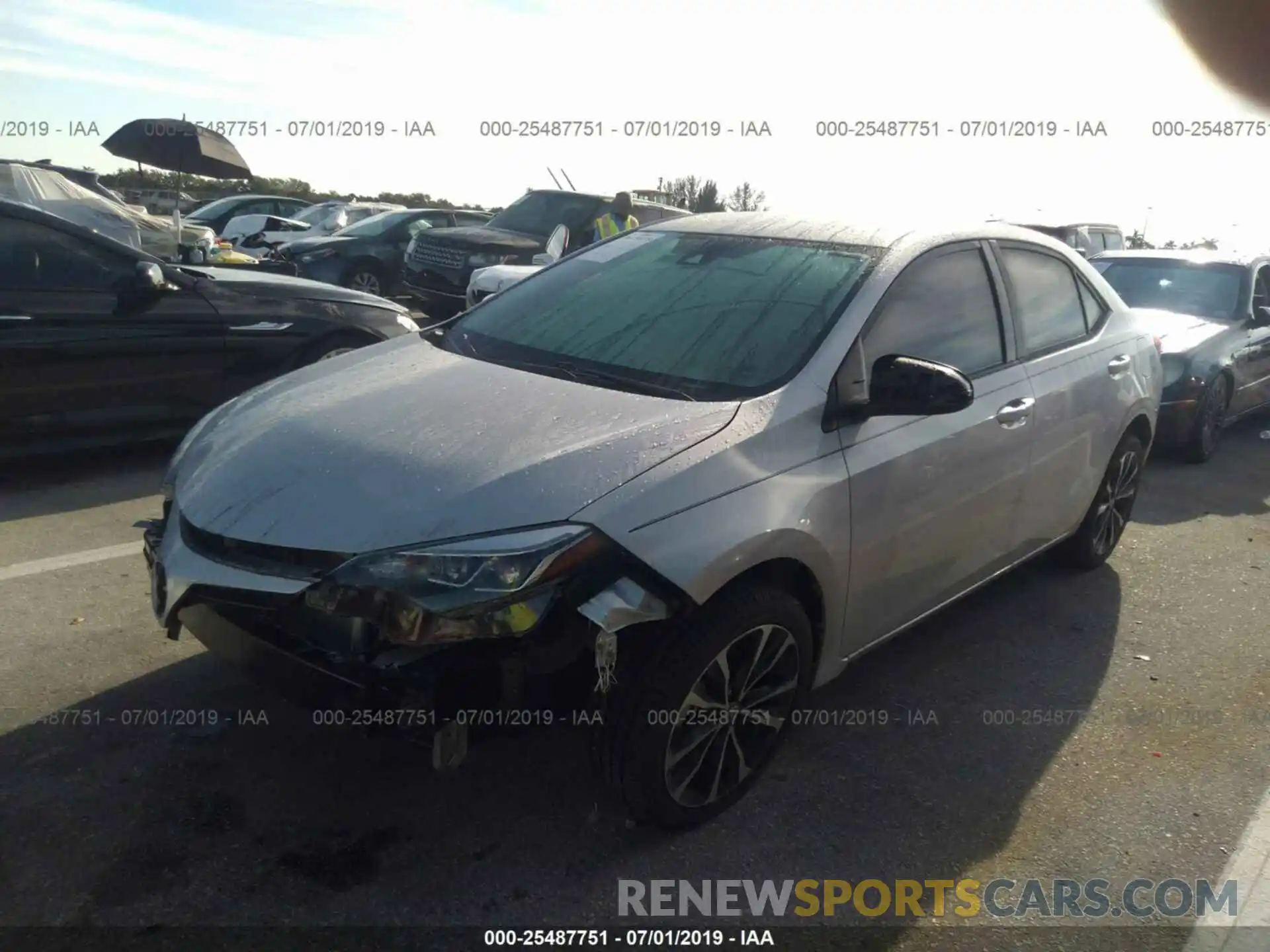 2 Photograph of a damaged car 5YFBURHE0KP902917 TOYOTA COROLLA 2019