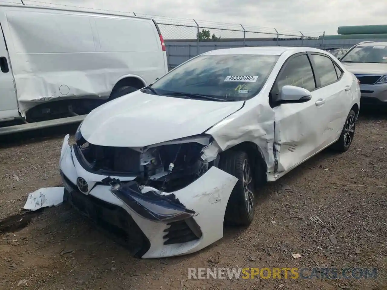 2 Photograph of a damaged car 5YFBURHE0KP904179 TOYOTA COROLLA 2019