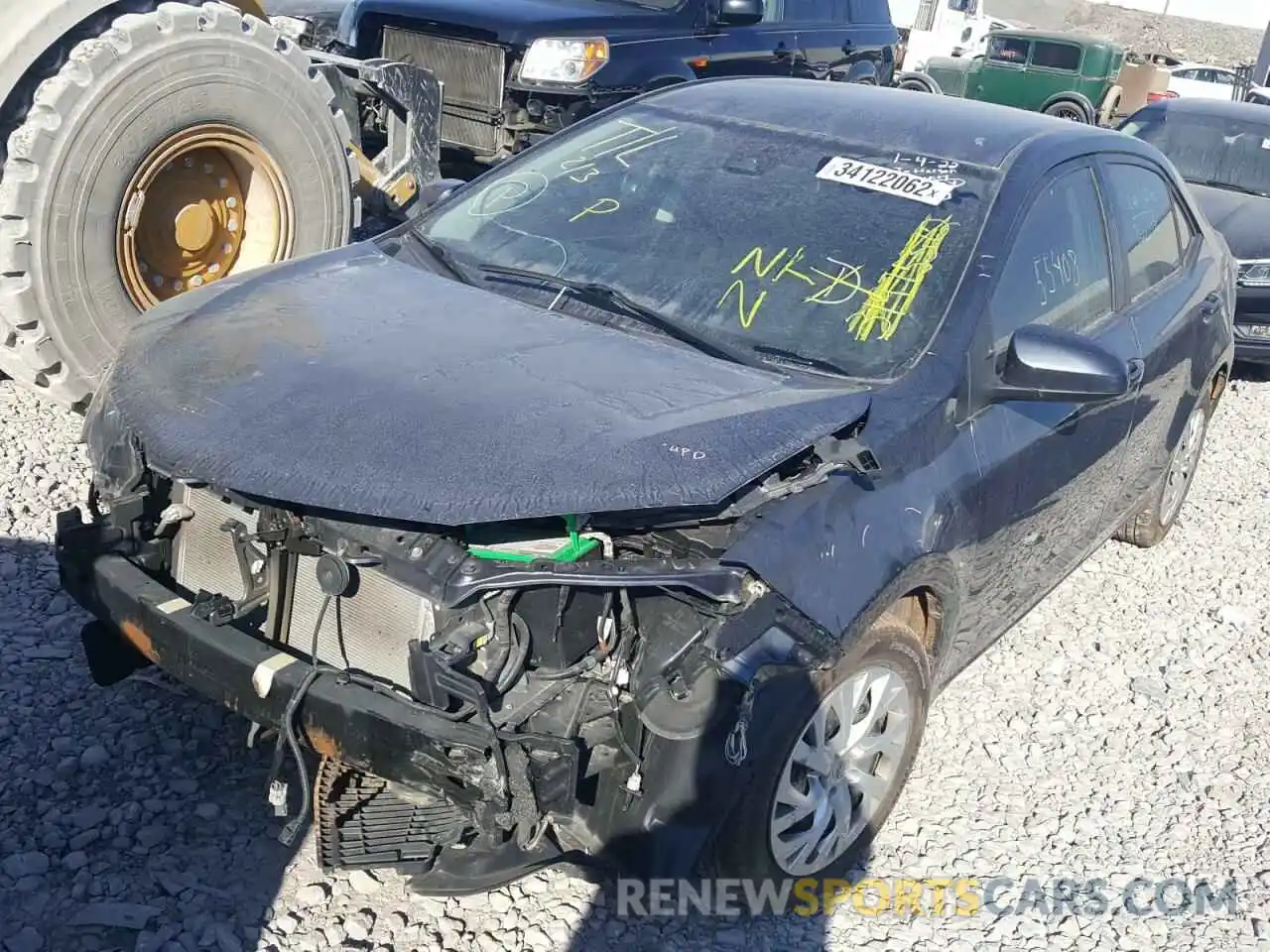 2 Photograph of a damaged car 5YFBURHE0KP904666 TOYOTA COROLLA 2019