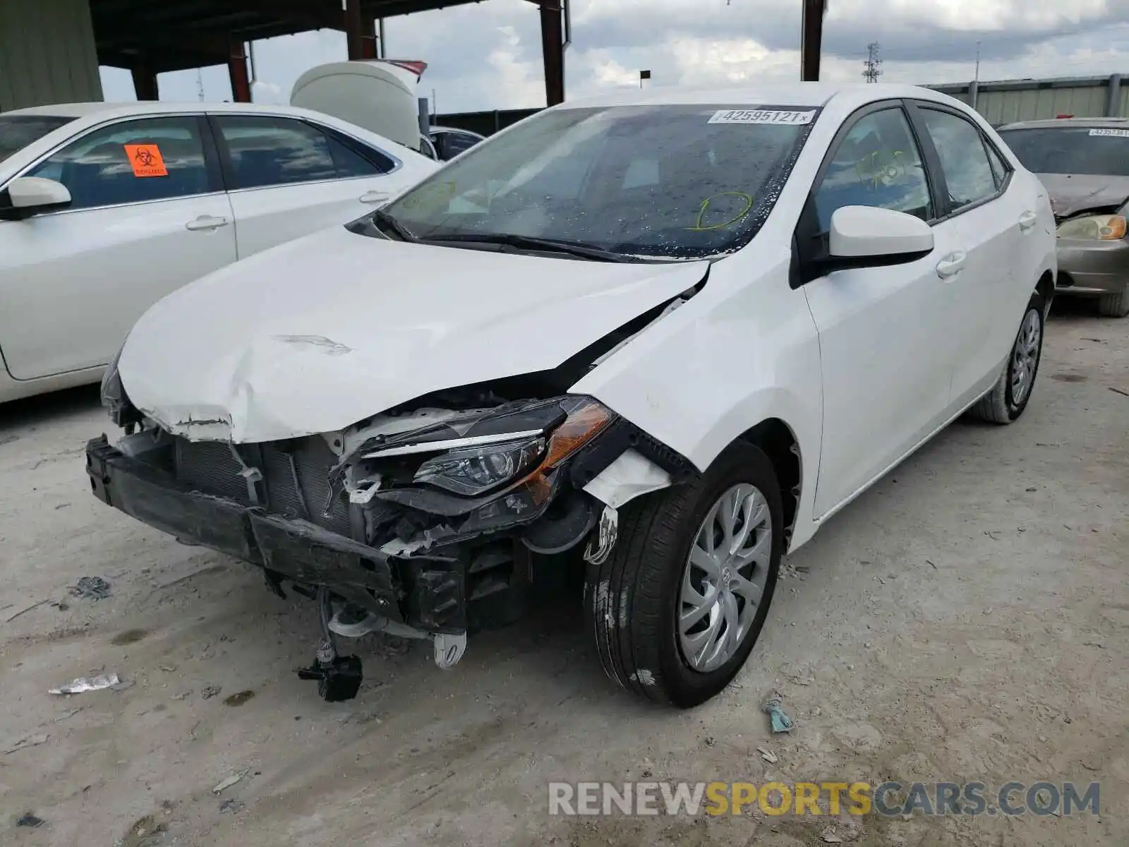 2 Photograph of a damaged car 5YFBURHE0KP904862 TOYOTA COROLLA 2019