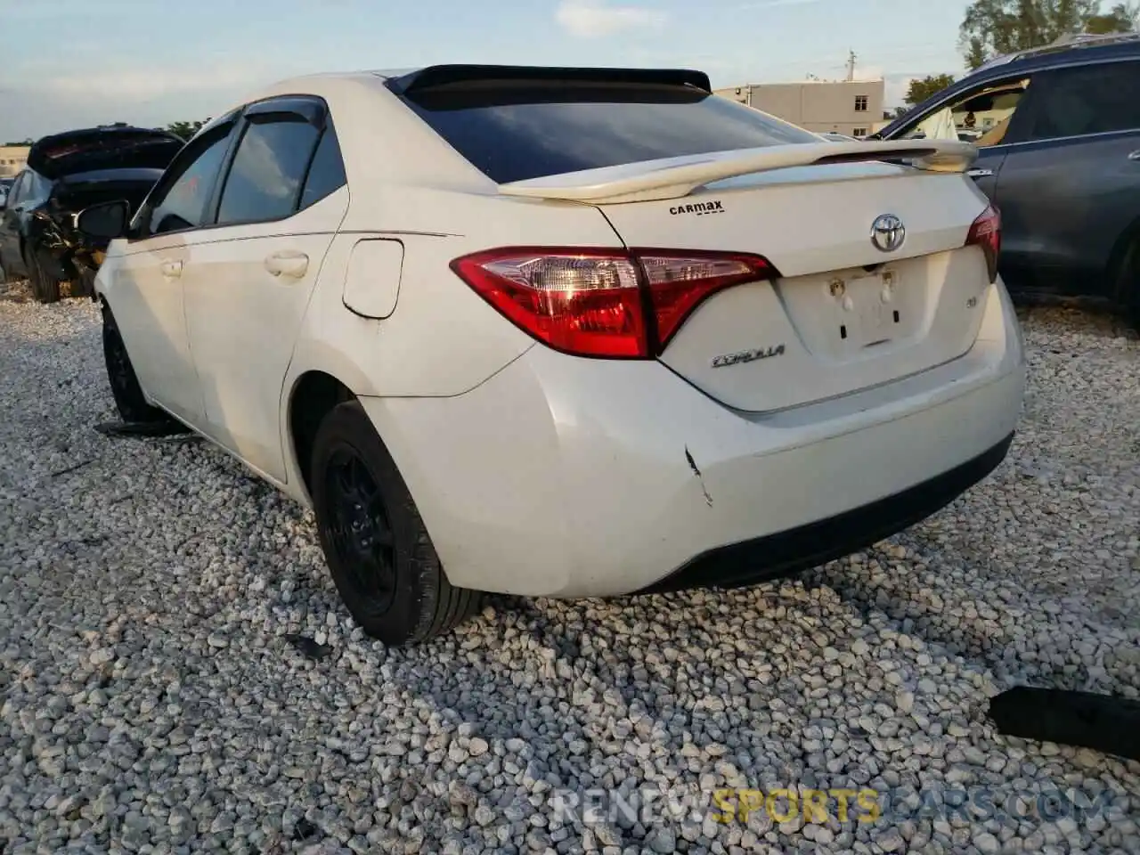 3 Photograph of a damaged car 5YFBURHE0KP905526 TOYOTA COROLLA 2019