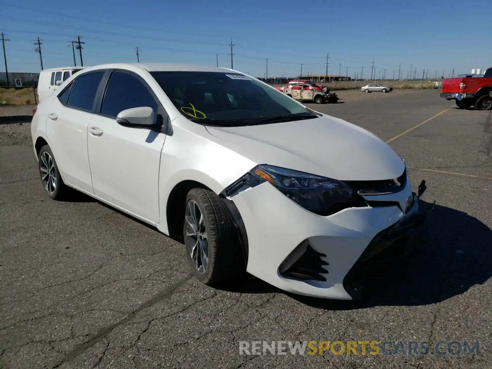 1 Photograph of a damaged car 5YFBURHE0KP905574 TOYOTA COROLLA 2019