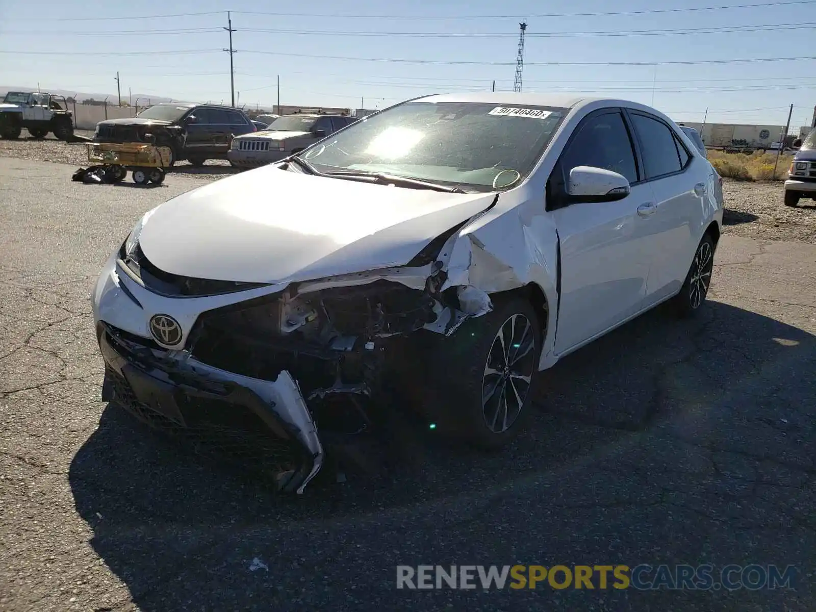 2 Photograph of a damaged car 5YFBURHE0KP905574 TOYOTA COROLLA 2019