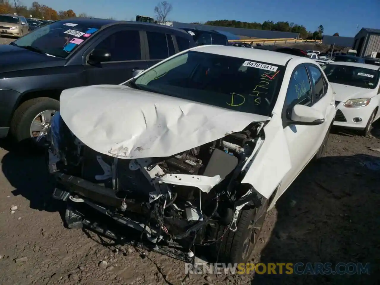 2 Photograph of a damaged car 5YFBURHE0KP906191 TOYOTA COROLLA 2019