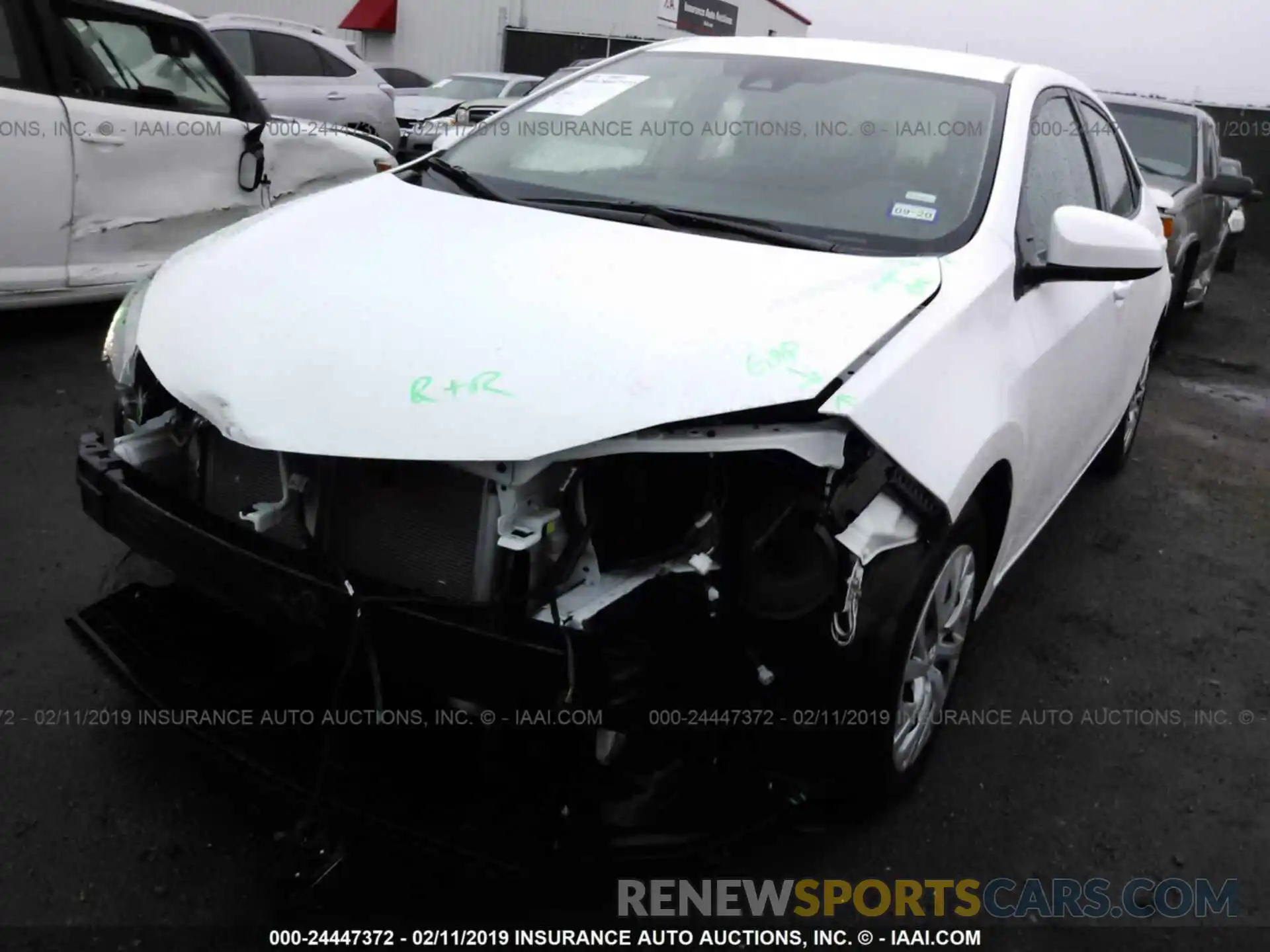 2 Photograph of a damaged car 5YFBURHE0KP906207 TOYOTA COROLLA 2019