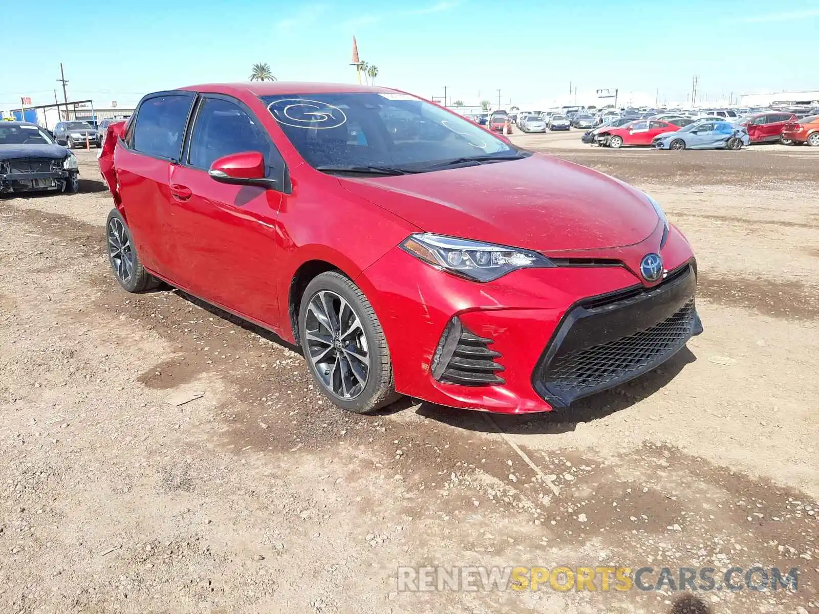 1 Photograph of a damaged car 5YFBURHE0KP907485 TOYOTA COROLLA 2019