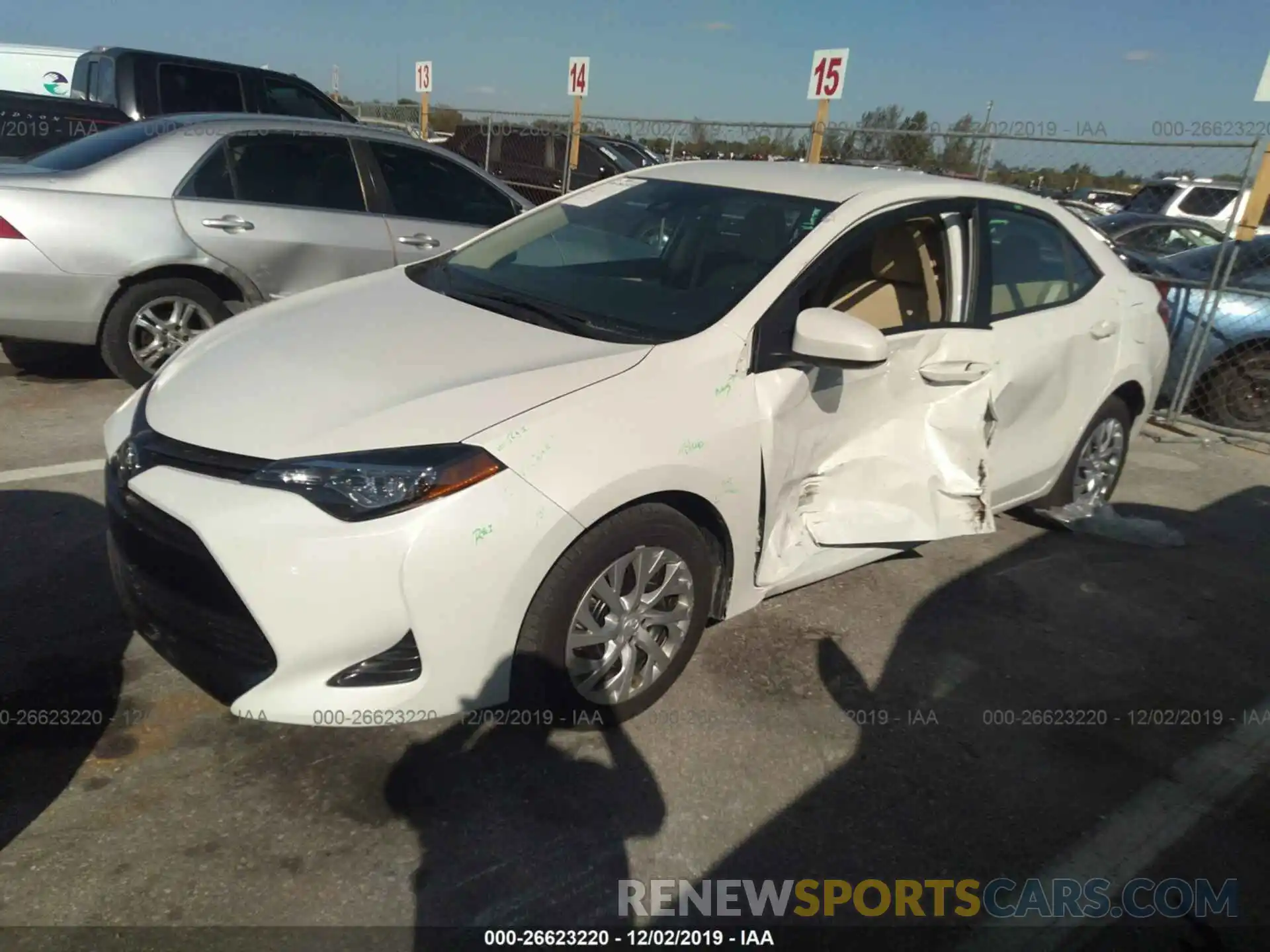 2 Photograph of a damaged car 5YFBURHE0KP907504 TOYOTA COROLLA 2019