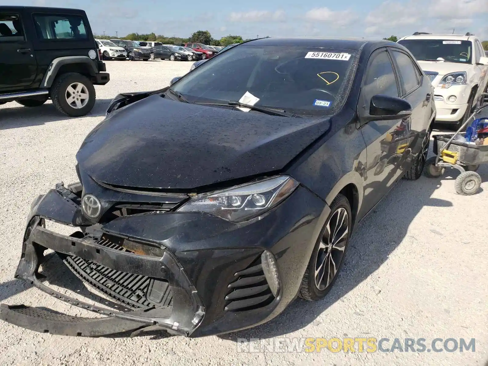 2 Photograph of a damaged car 5YFBURHE0KP908362 TOYOTA COROLLA 2019