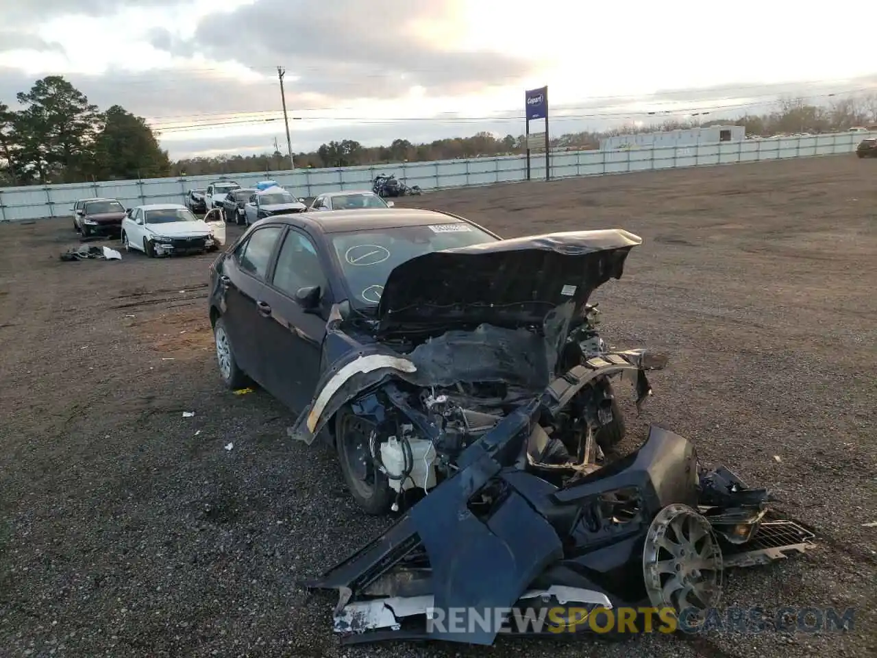 1 Photograph of a damaged car 5YFBURHE0KP909656 TOYOTA COROLLA 2019