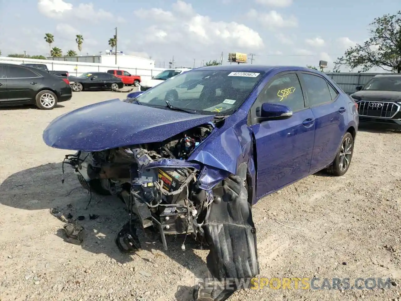 2 Photograph of a damaged car 5YFBURHE0KP909981 TOYOTA COROLLA 2019