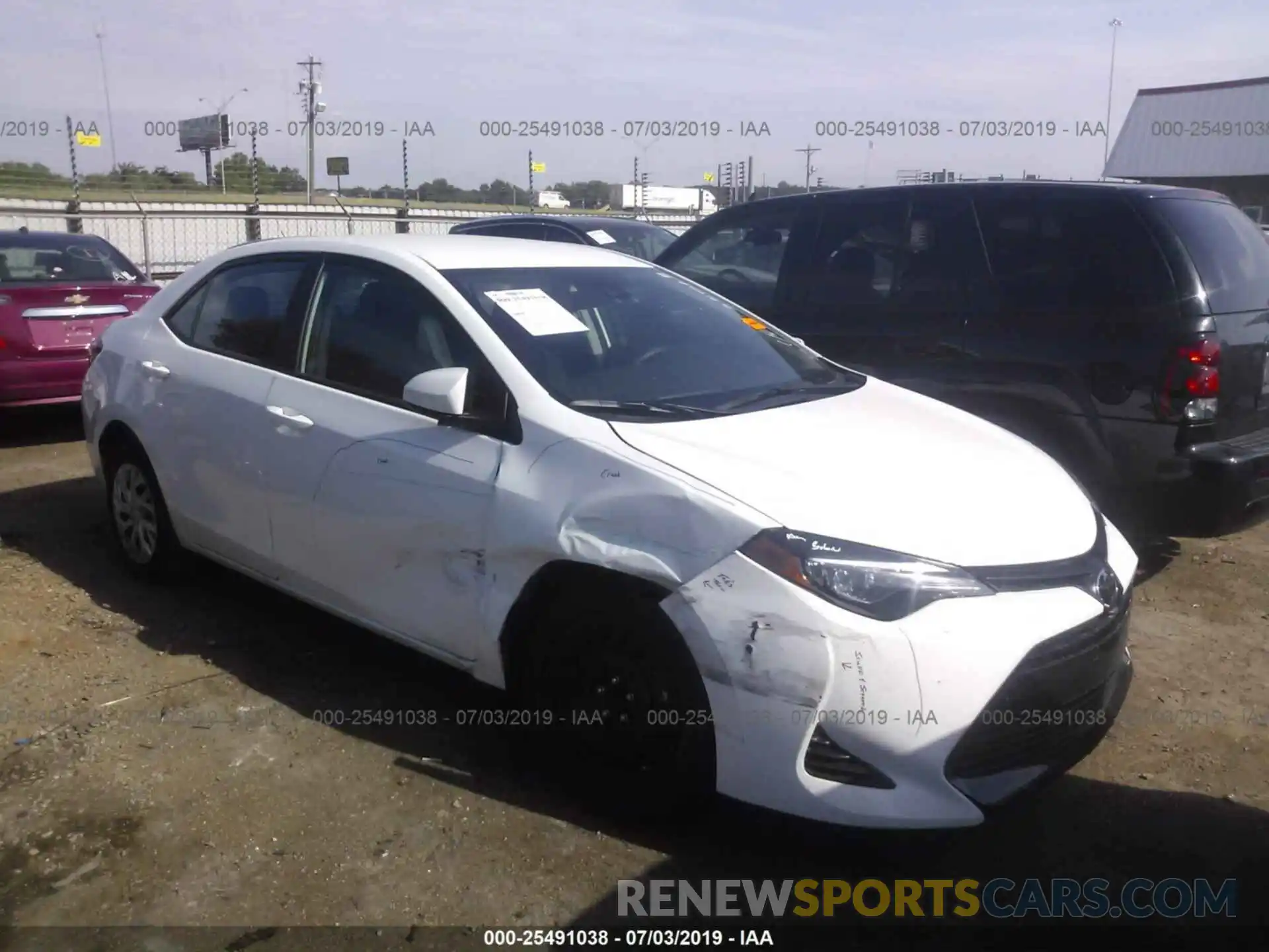 1 Photograph of a damaged car 5YFBURHE0KP910659 TOYOTA COROLLA 2019