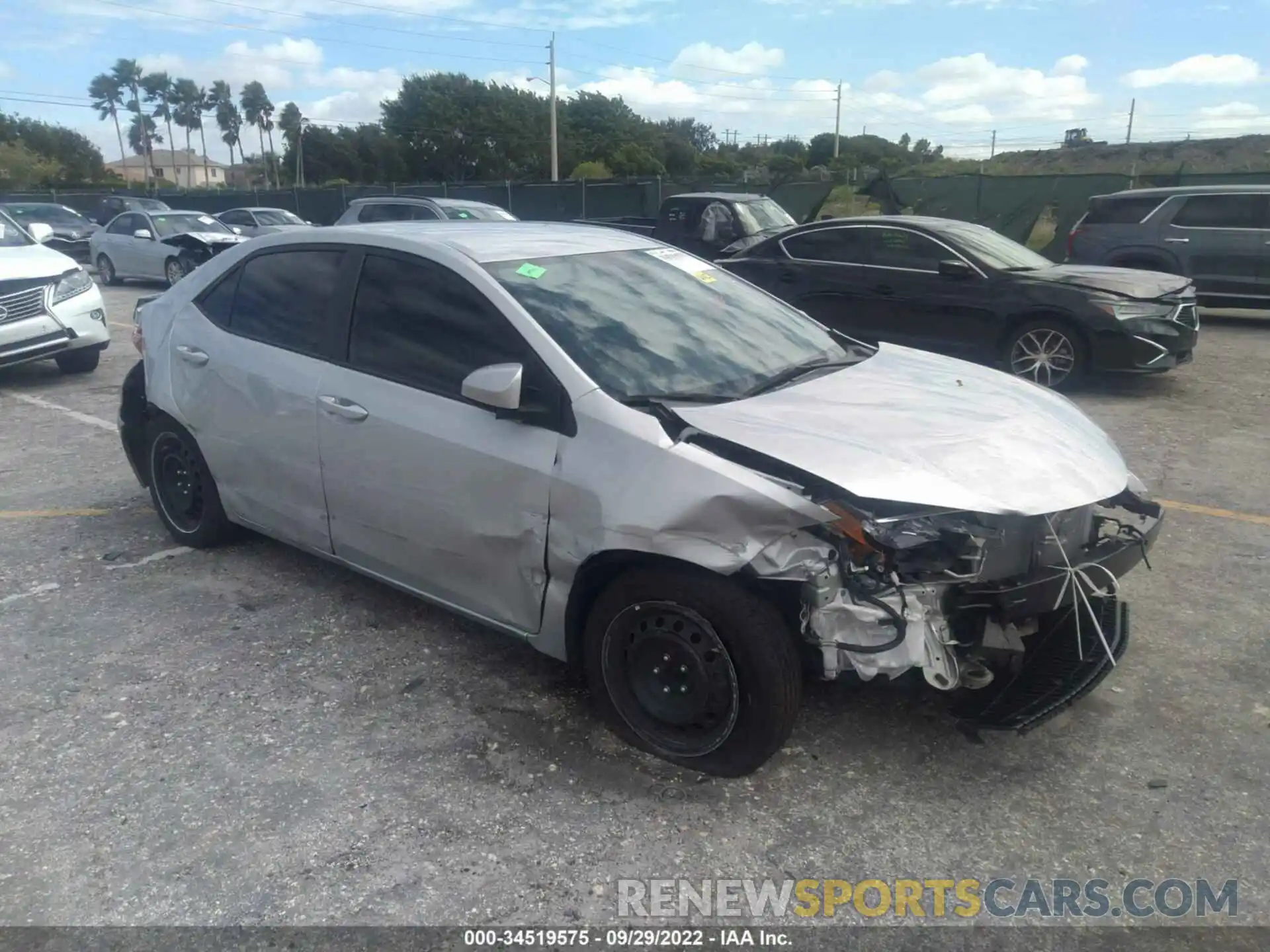 1 Photograph of a damaged car 5YFBURHE0KP910662 TOYOTA COROLLA 2019