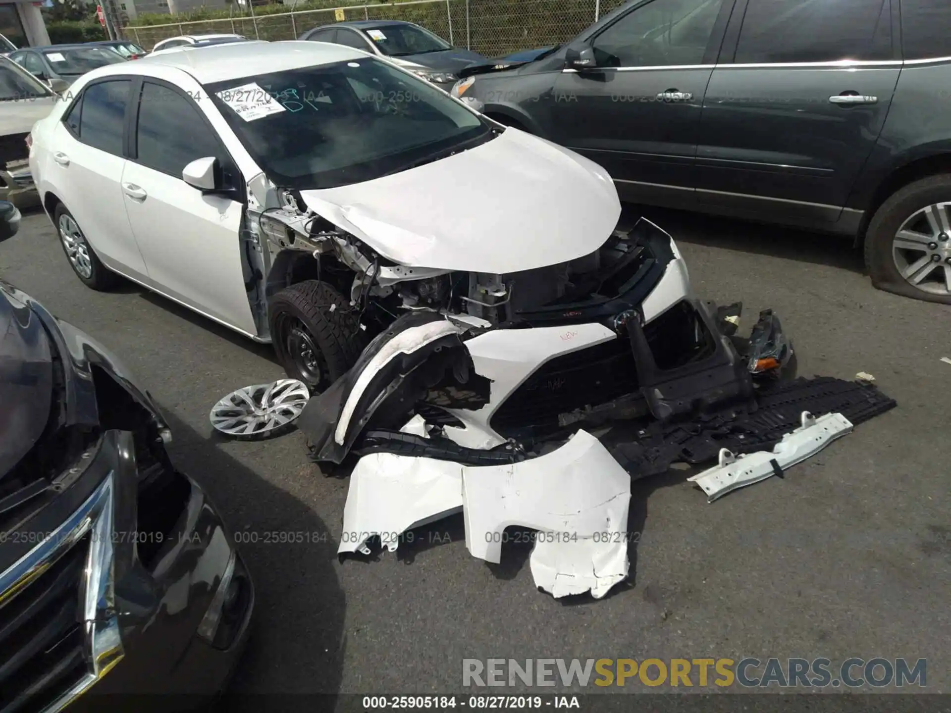 1 Photograph of a damaged car 5YFBURHE0KP910936 TOYOTA COROLLA 2019