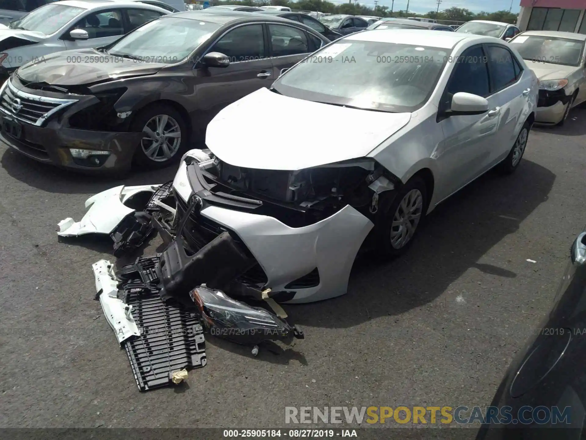 2 Photograph of a damaged car 5YFBURHE0KP910936 TOYOTA COROLLA 2019