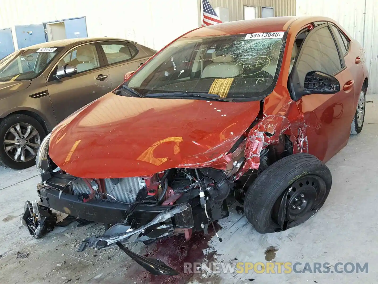 2 Photograph of a damaged car 5YFBURHE0KP911049 TOYOTA COROLLA 2019