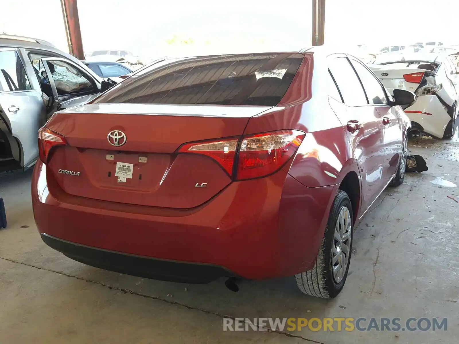 4 Photograph of a damaged car 5YFBURHE0KP911049 TOYOTA COROLLA 2019