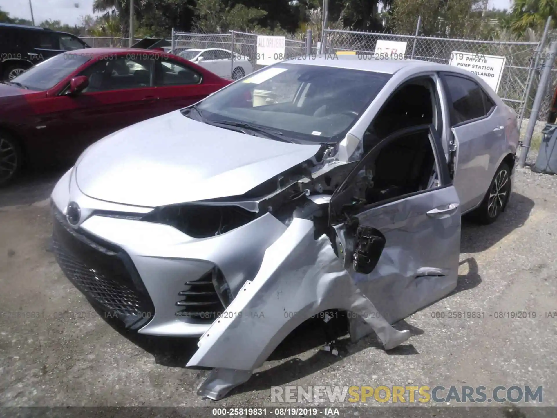 2 Photograph of a damaged car 5YFBURHE0KP911360 TOYOTA COROLLA 2019