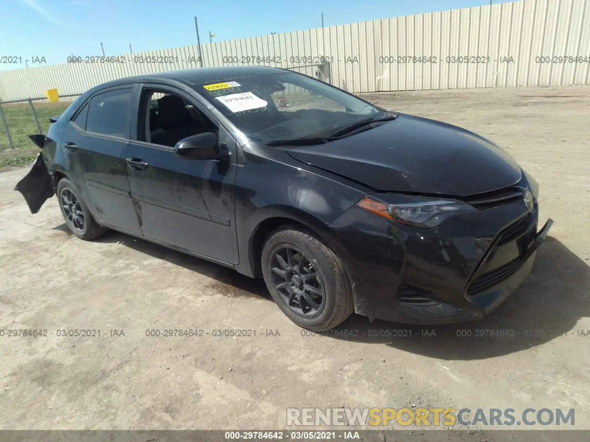 1 Photograph of a damaged car 5YFBURHE0KP911438 TOYOTA COROLLA 2019