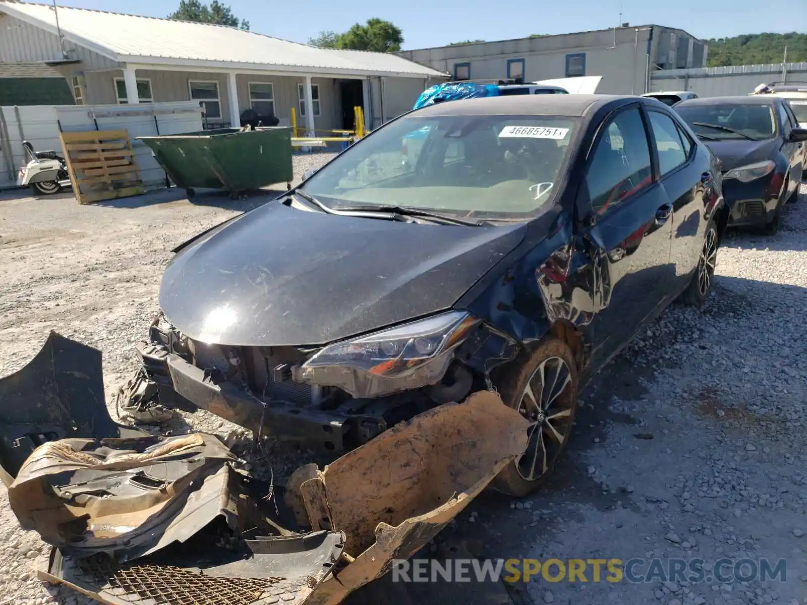 2 Photograph of a damaged car 5YFBURHE0KP911598 TOYOTA COROLLA 2019